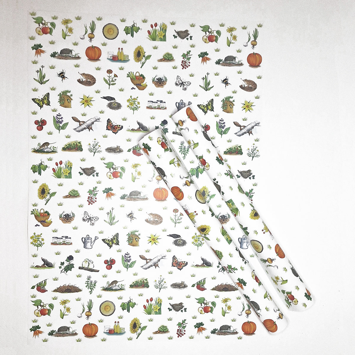 Dreierpack Geschenkpapier „Garten“