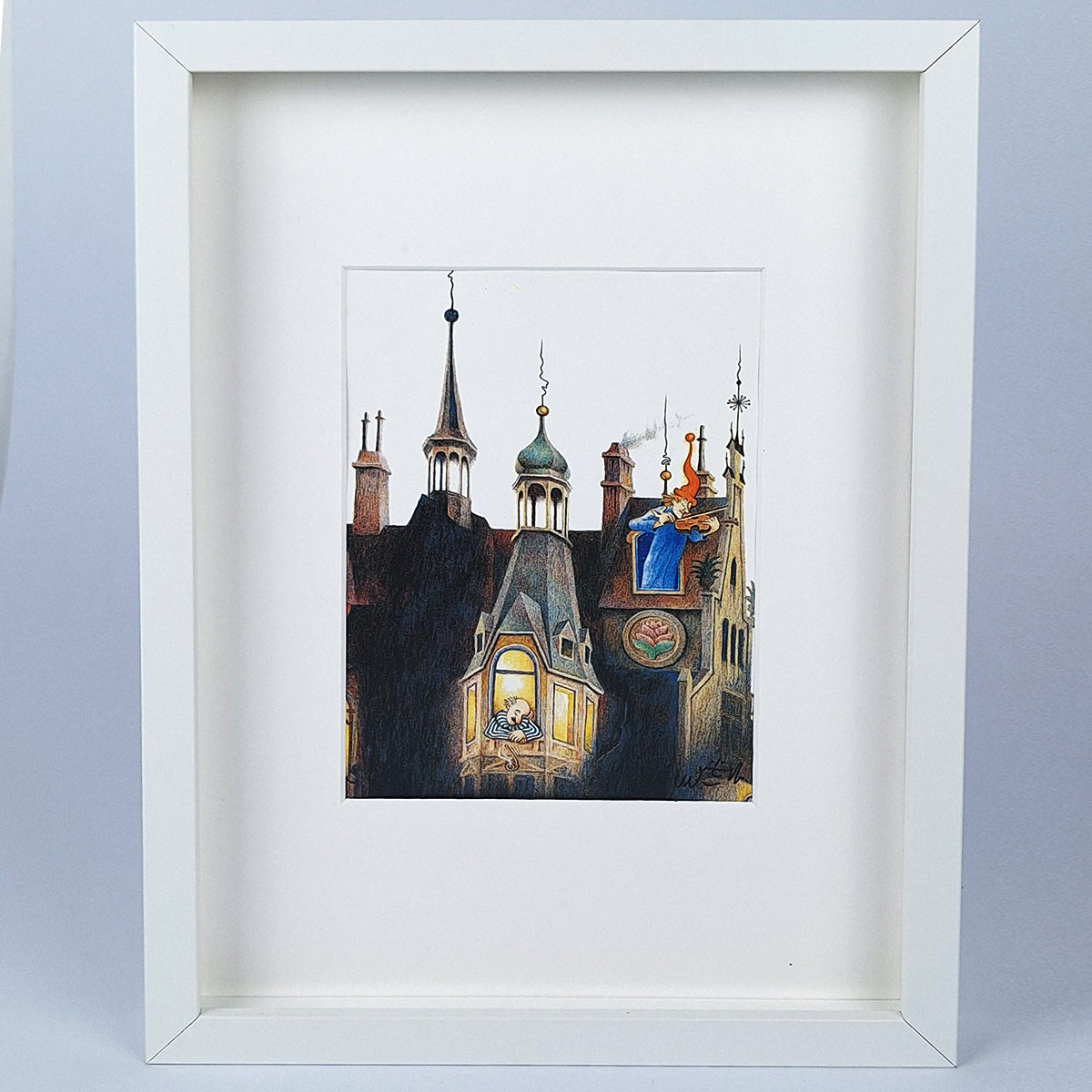 Kunstdruck " Hokuspokus in der Nacht 2", gerahmt