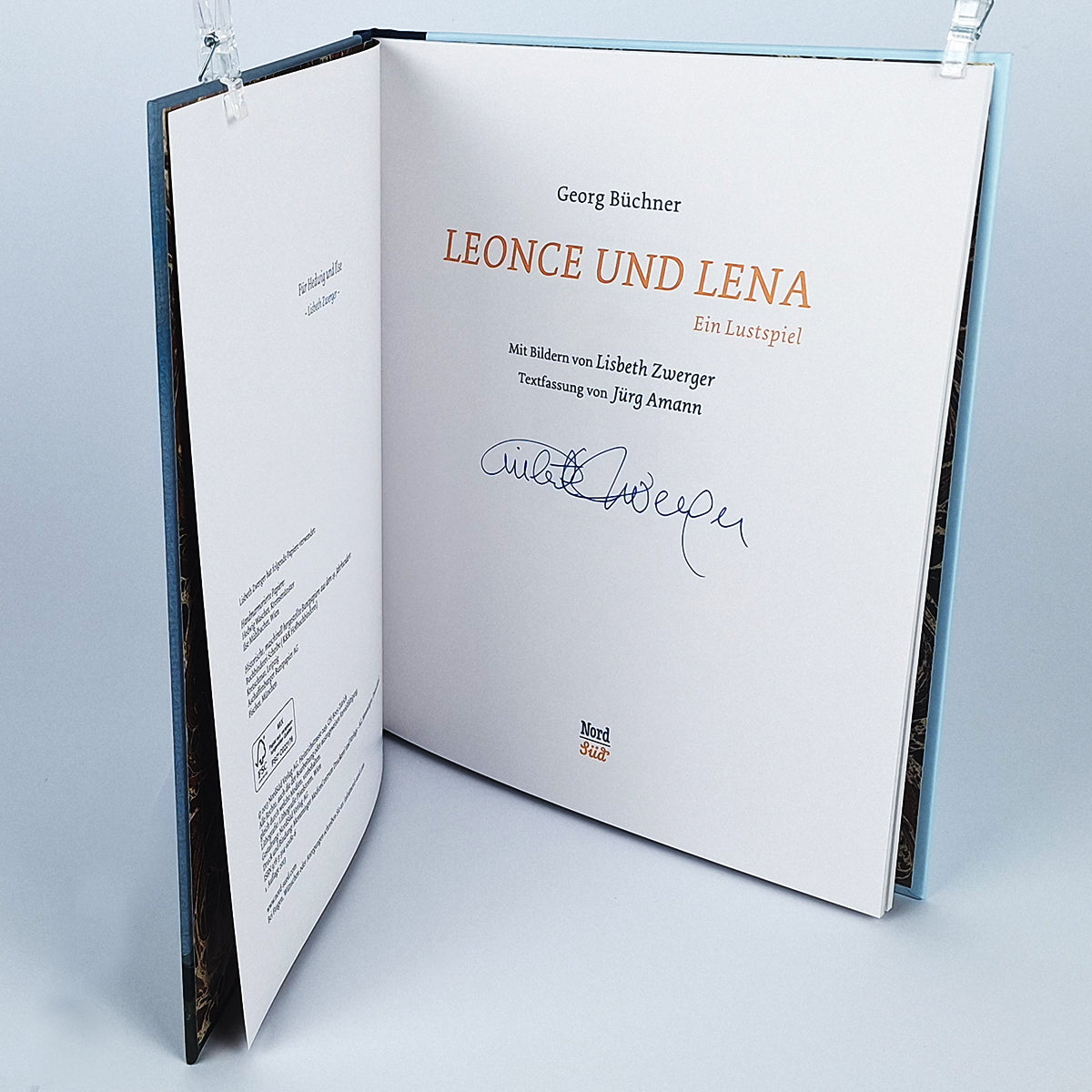Signiertes Buch "Leonce und Lena"