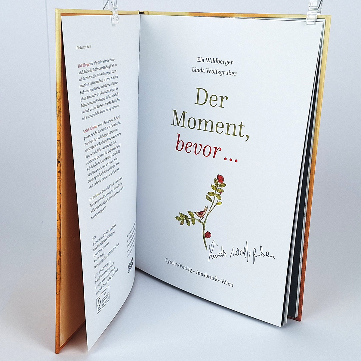 Signiertes Buch "Der Moment bevor ..."
