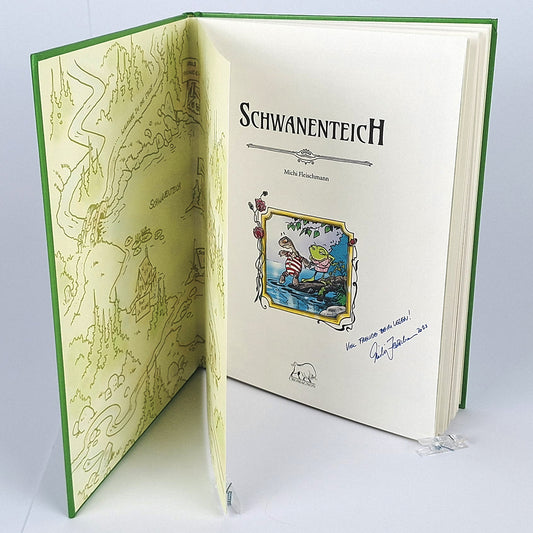 Signiertes Buch "Schwanenteich"