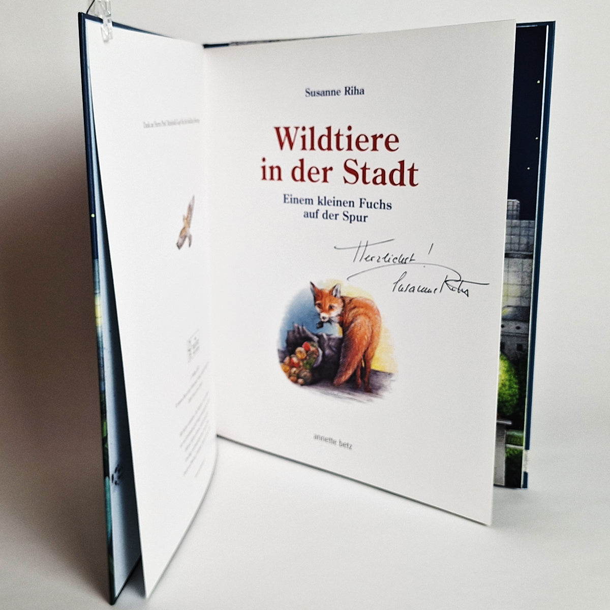 Signiertes Buch "Wildtiere in der Stadt"