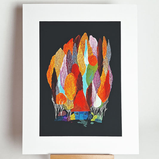 Kunstdruck "Bunter Wald", groß