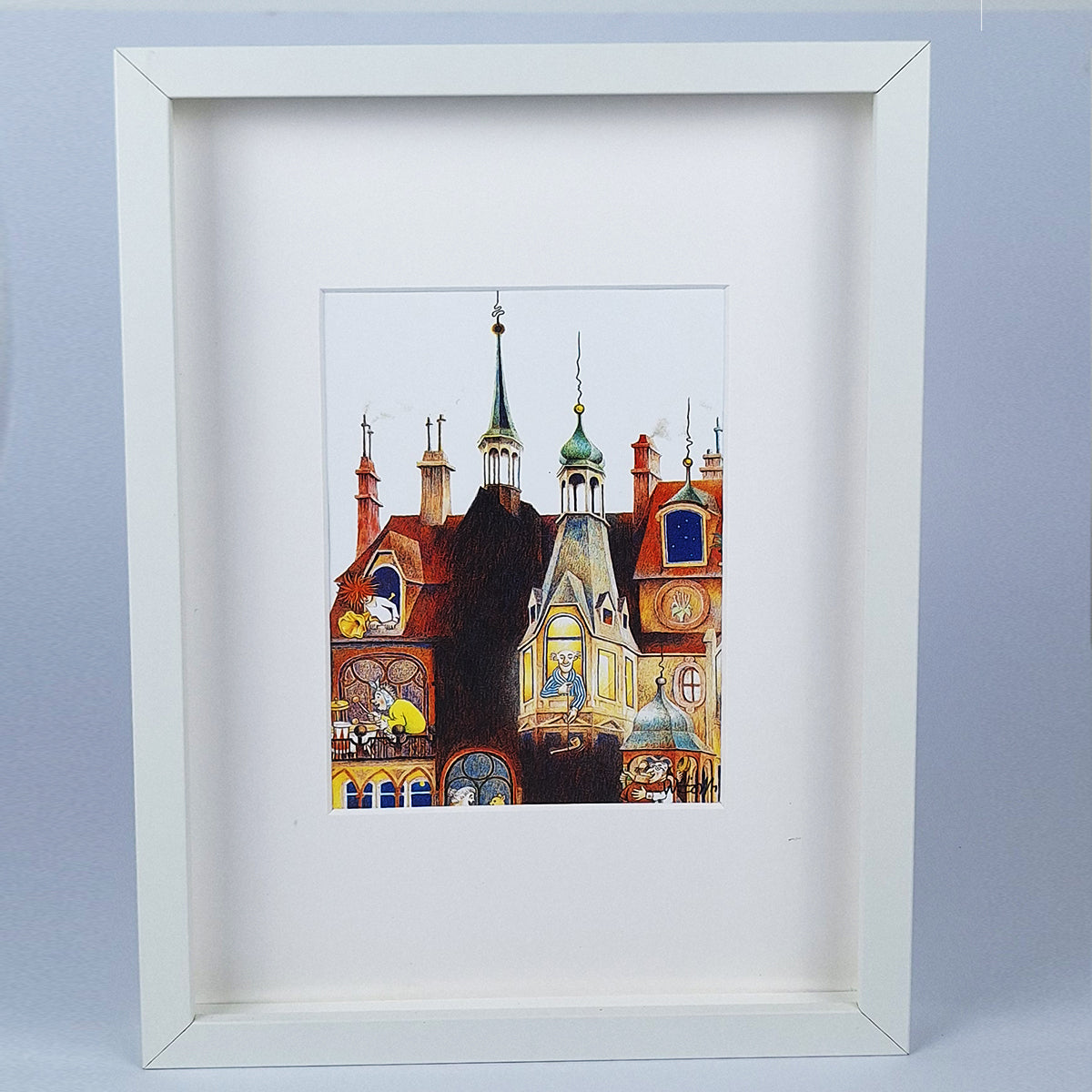 Kunstdruck "Hokuspokus in der Nacht 1", gerahmt