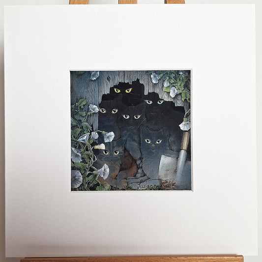 Kunstdruck "Katzennacht"