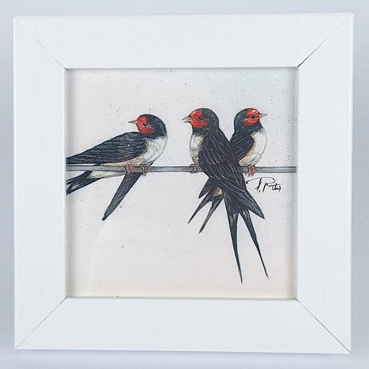 Kunstdruck "Mini-Schwalben"
