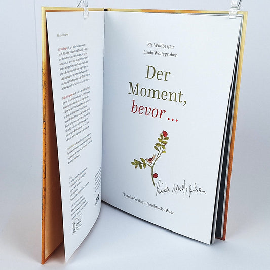 Signiertes Buch "Der Moment bevor ..."