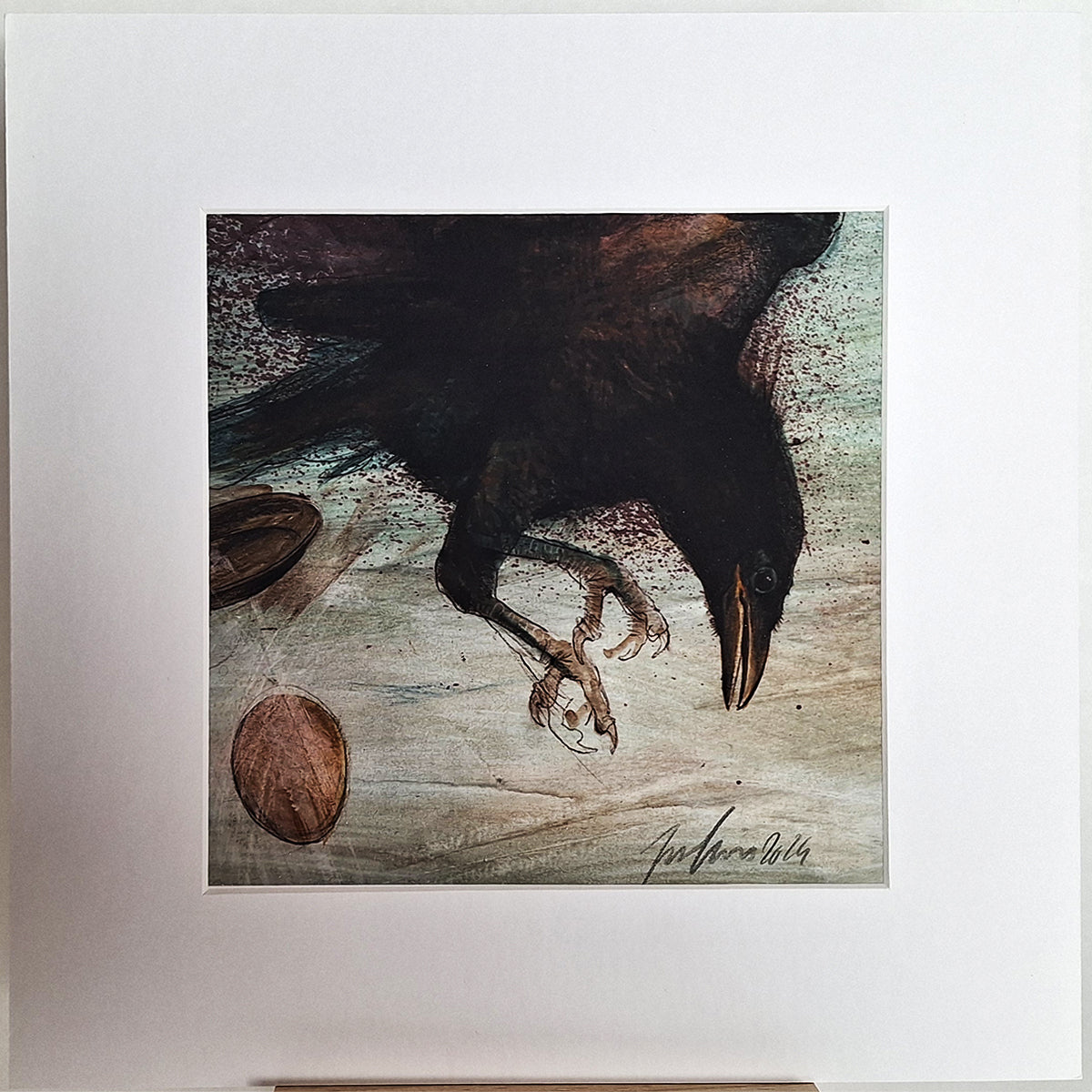 Kunstdruck "Springender Rabe"