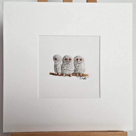 Kunstdruck "Eulenkinder"